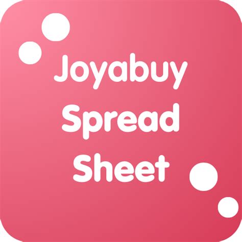 joyabuy spreadsheet pdf.